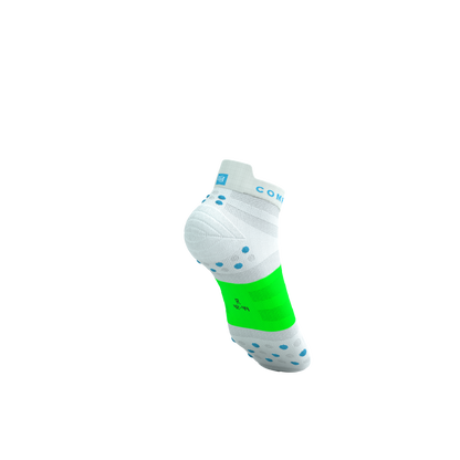 Tất chạy bộ Compressport Pro Racing Socks v4.0 Ultralight - Trắng/Xanh