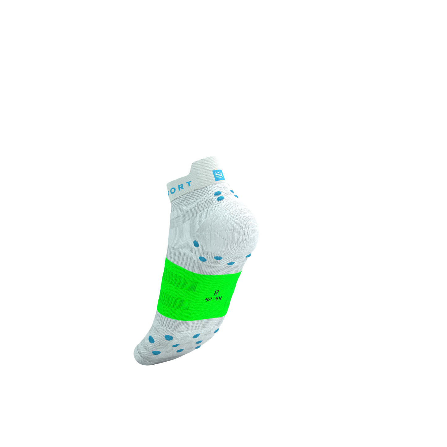 Tất chạy bộ Compressport Pro Racing Socks v4.0 Ultralight - Trắng/Xanh