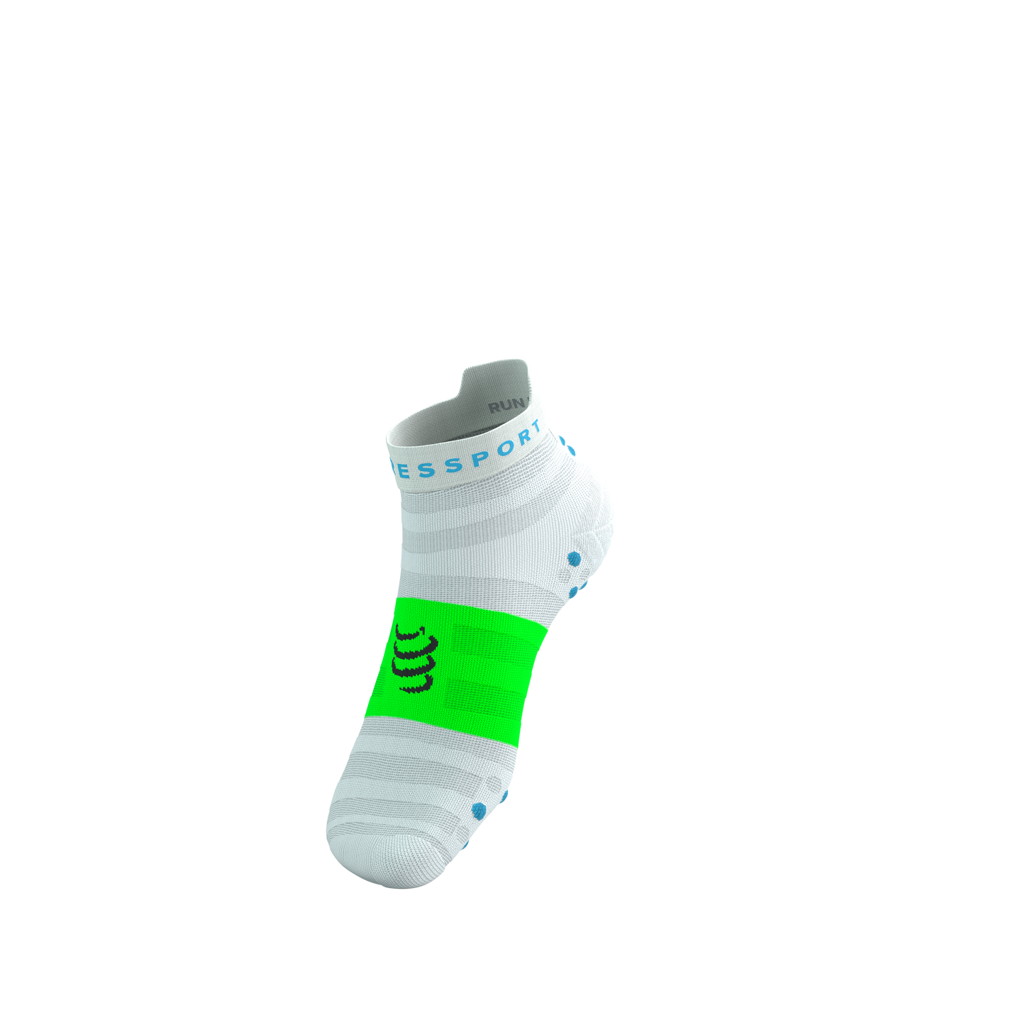 Tất chạy bộ Compressport Pro Racing Socks v4.0 Ultralight - Trắng/Xanh