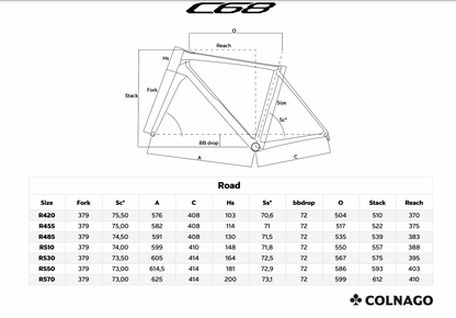 Sườn xe đạp Colnago C68 - HRRD