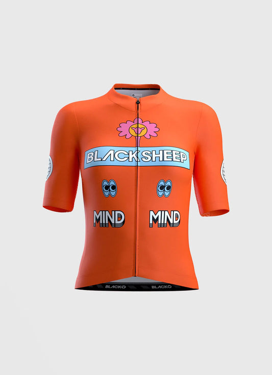 Áo đạp xe Nữ Black Sheep TEAM Jersey - Outside Flame