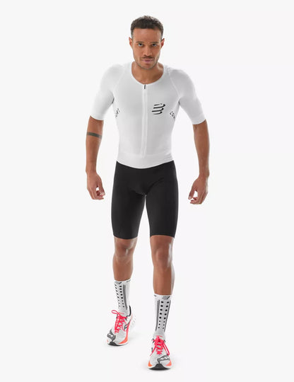 Đồ Ba Môn Nam Compressport Aero Stream SS Trisuit - Trắng/Đen (White/Black)