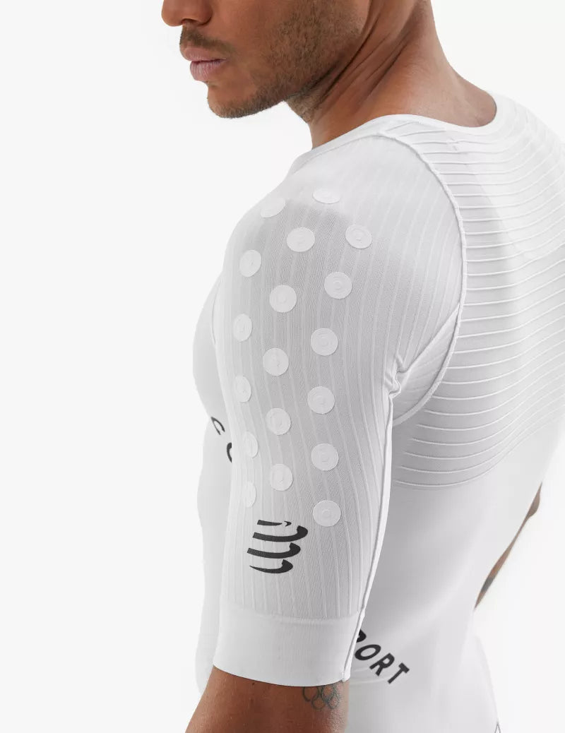 Đồ Ba Môn Nam Compressport Aero Stream SS Trisuit - Trắng/Đen (White/Black)
