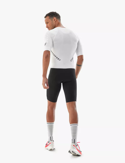 Đồ Ba Môn Nam Compressport Aero Stream SS Trisuit - Trắng/Đen (White/Black)