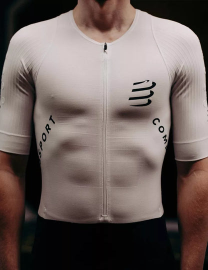 Đồ Ba Môn Nam Compressport Aero Stream SS Trisuit - Trắng/Đen (White/Black)