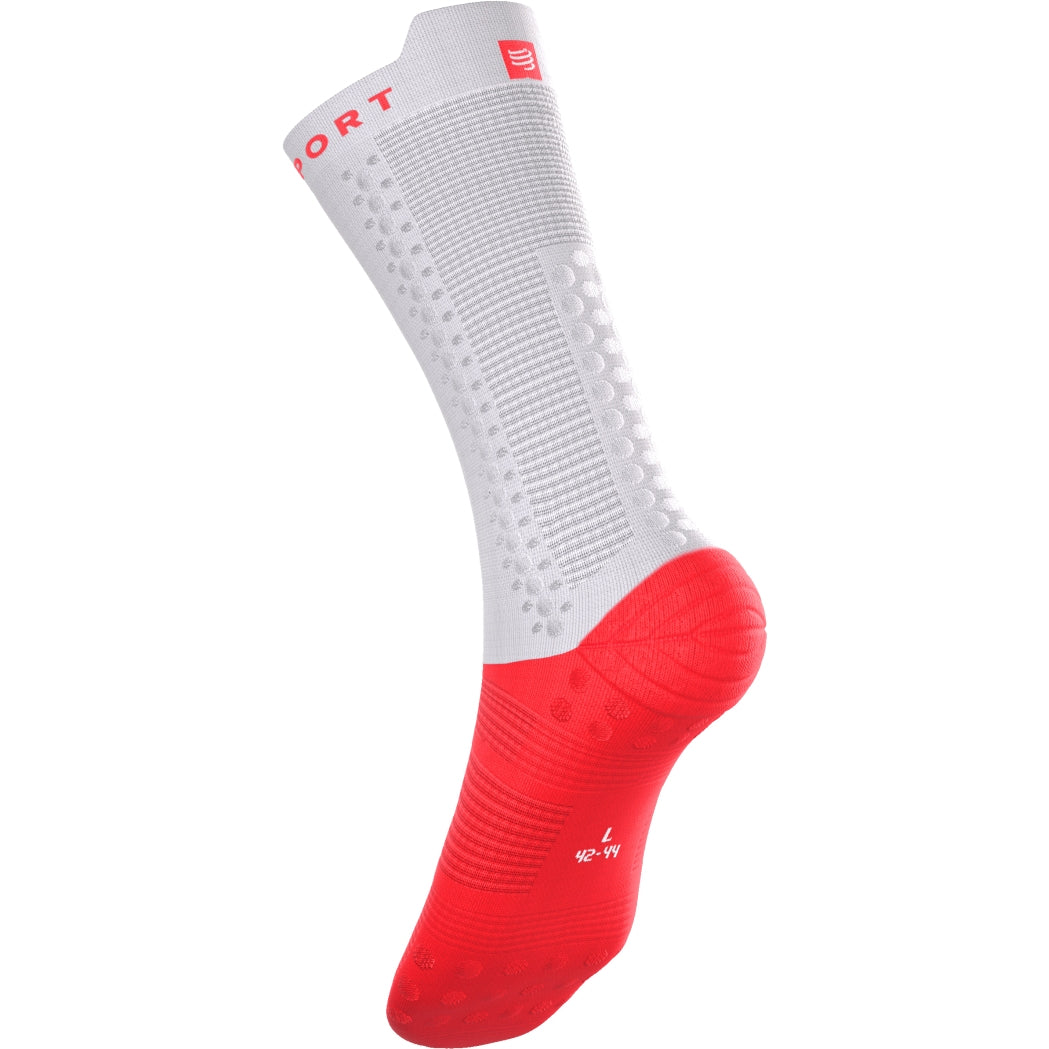 Tất đạp xe Compressport Pro Racing Socks v4.0 Bike IRONMAN - Đỏ Neon