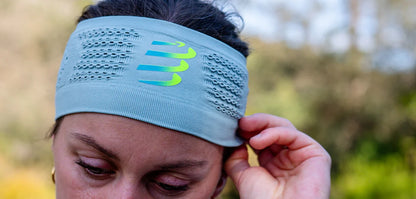 Băng đô thể thao Compressport Headband On/Off - Xanh Ether