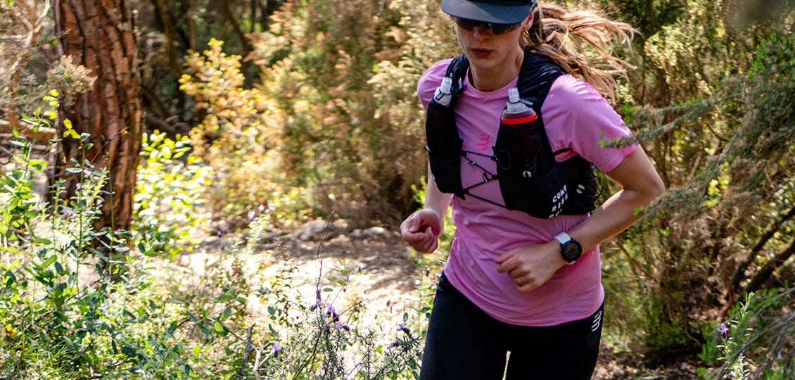 Áo Chạy Trail Nữ Compressport Trail Racing SS Tshirt - Hồng Begonia