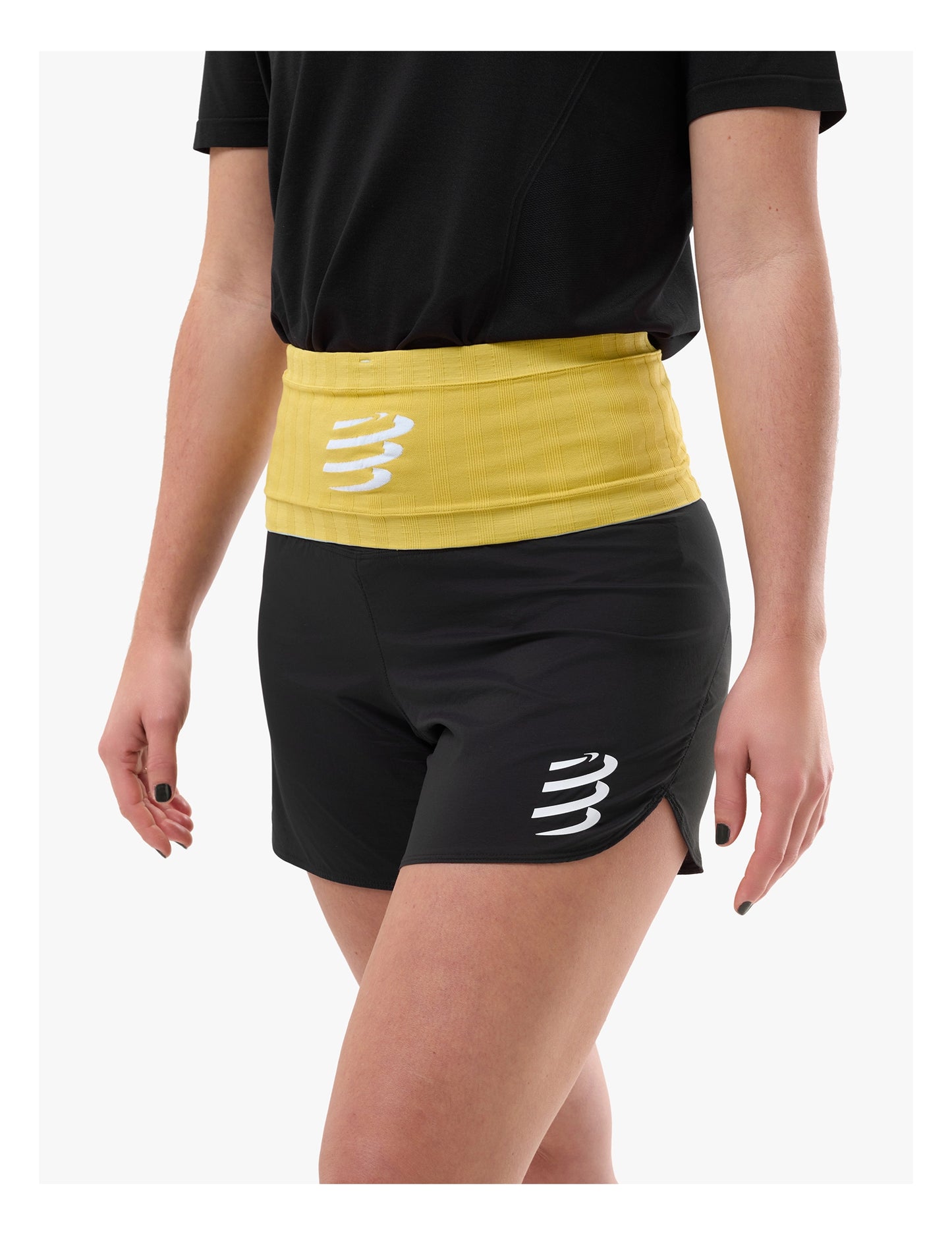 Đai chạy bộ Compressport Unisex's Free Belt - Vàng (Lemon/Ether)