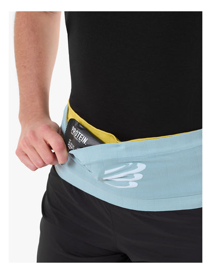 Đai chạy bộ Compressport Unisex's Free Belt - Vàng (Lemon/Ether)