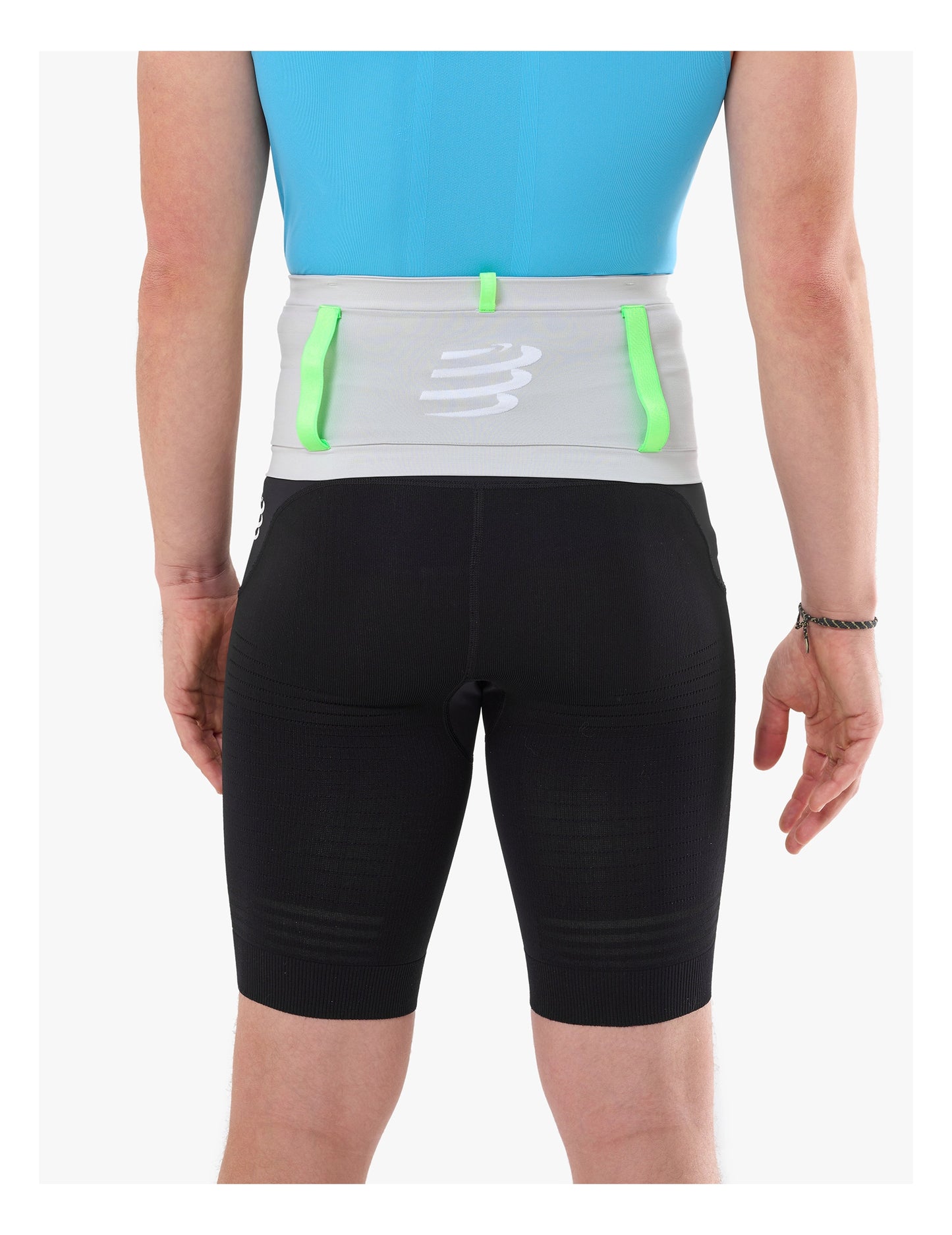Đai chạy bộ Compressport Unisex's Free Belt Pro - Xám (Violet/Neon Green)