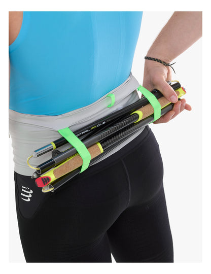 Đai chạy bộ Compressport Unisex's Free Belt Pro - Xám (Violet/Neon Green)