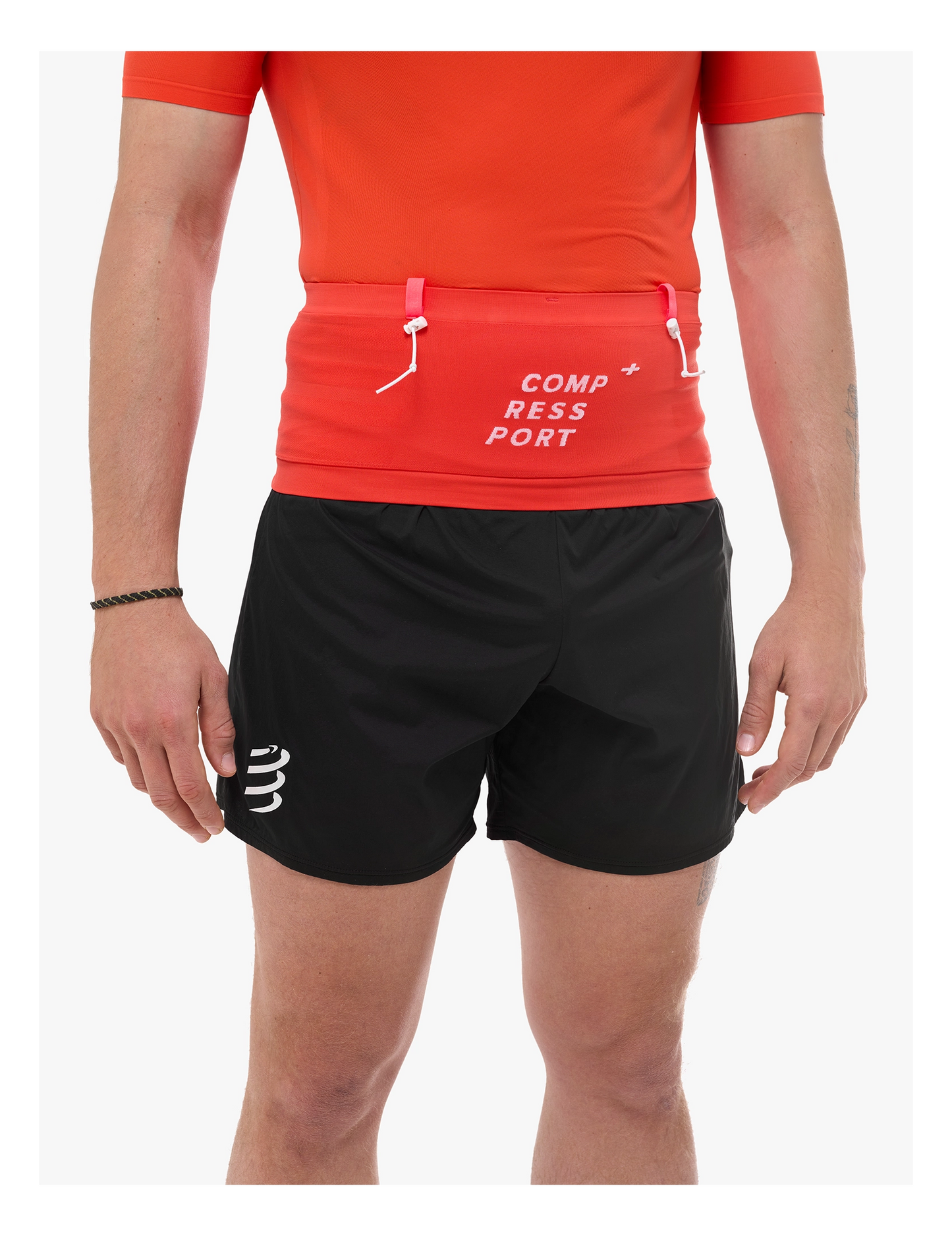 Đai chạy bộ Compressport Unisex's Free Belt Pro - Đỏ (Tigerlily/Fluo Red)