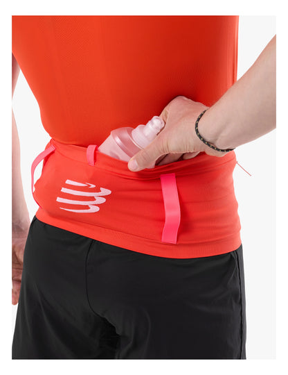 Đai chạy bộ Compressport Unisex's Free Belt Pro - Đỏ (Tigerlily/Fluo Red)