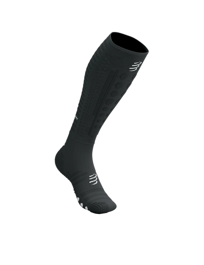 Tất chạy bộ Compressport Full Socks Aero 2.0 - Đen/Trắng (Black/White)