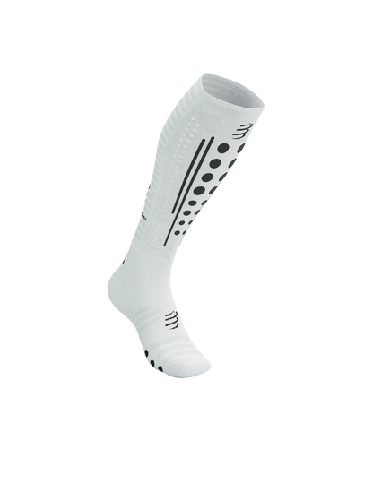 Tất chạy bộ Compressport Full Socks Aero 2.0 - Trắng/Đen (Whte/Black)
