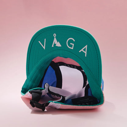 Nón VAGA - Club Cap - Ocean Green/White/Pale Pink/Postal Blue