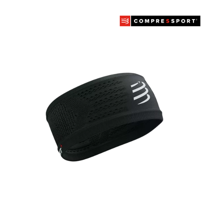 Băng đô thể thao Compressport Unisex's Headband On/Off - Đen (Black/White)
