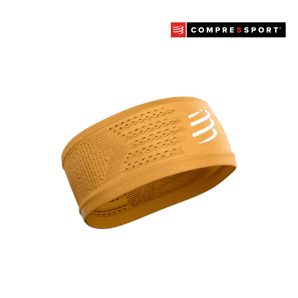 Băng đô thể thao Compressport Unisex's Headband On/Off - Vàng Sunflower