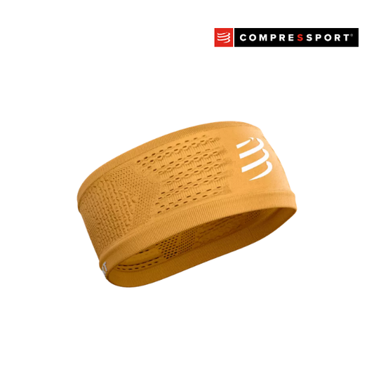 Băng đô thể thao Compressport Unisex's Headband On/Off - Vàng Sunflower
