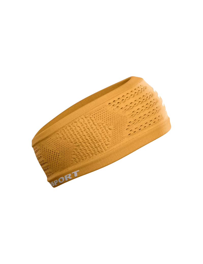 Băng đô thể thao Compressport Unisex's Headband On/Off - Vàng Sunflower