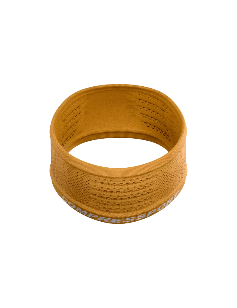 Băng đô thể thao Compressport Unisex's Headband On/Off - Vàng Sunflower