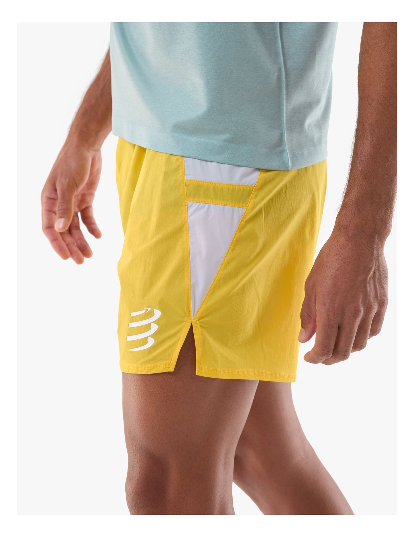 Quần Chạy Bộ Nam Compressport Performance Short - Vàng (Lemon/White)