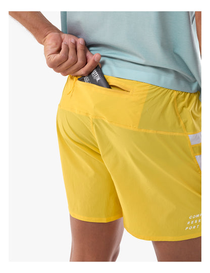 Quần Chạy Bộ Nam Compressport Performance Short - Vàng (Lemon/White)