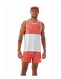 Áo chạy bộ Nam Compressport Performance Singlet - Cam Tigerlily
