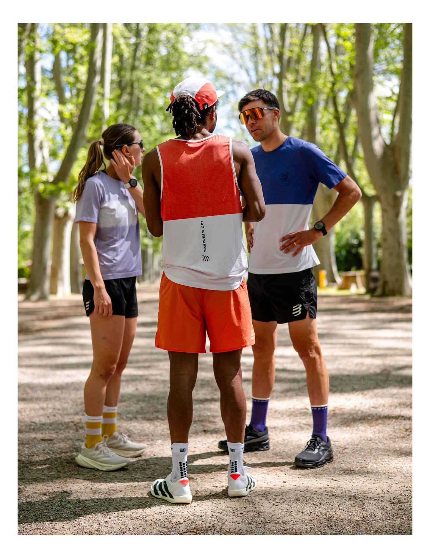 Áo chạy bộ Nam Compressport Performance Singlet - Cam Tigerlily