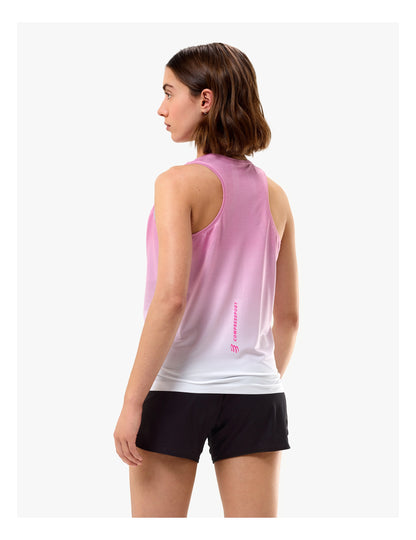 Áo Chạy Bộ Nữ Compressport Performance Singlet - Begonia/White