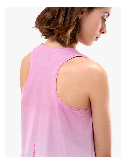 Áo Chạy Bộ Nữ Compressport Performance Singlet - Begonia/White