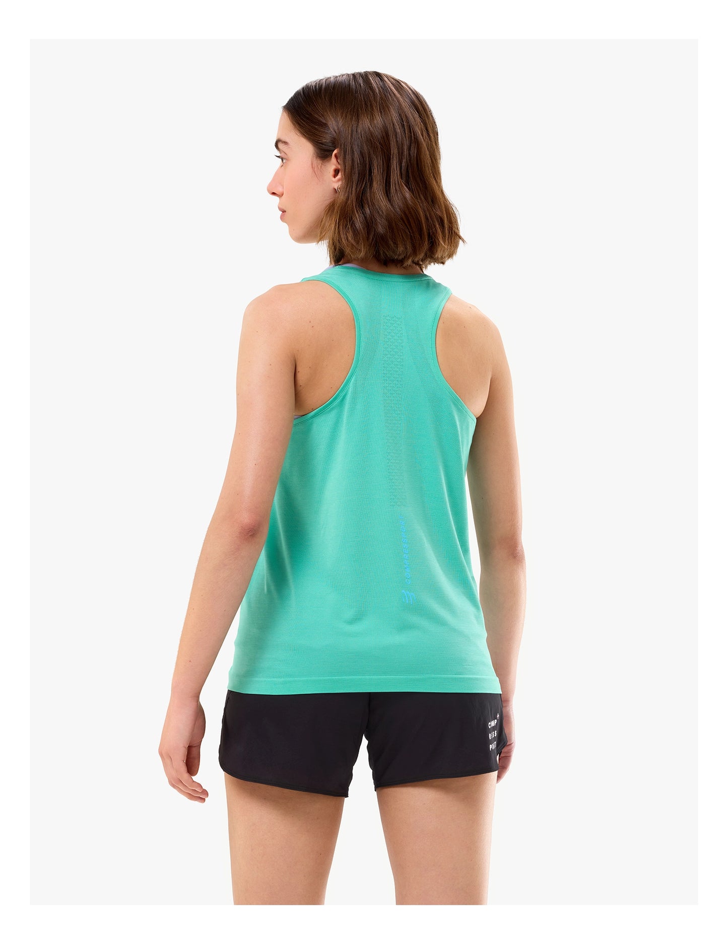 Áo Chạy Bộ Nữ Compressport Performance Singlet - Xanh Pool Blue