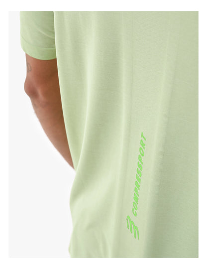 Áo chạy Bộ Nam Compressport Performance SS Tshirt - Xanh Lime