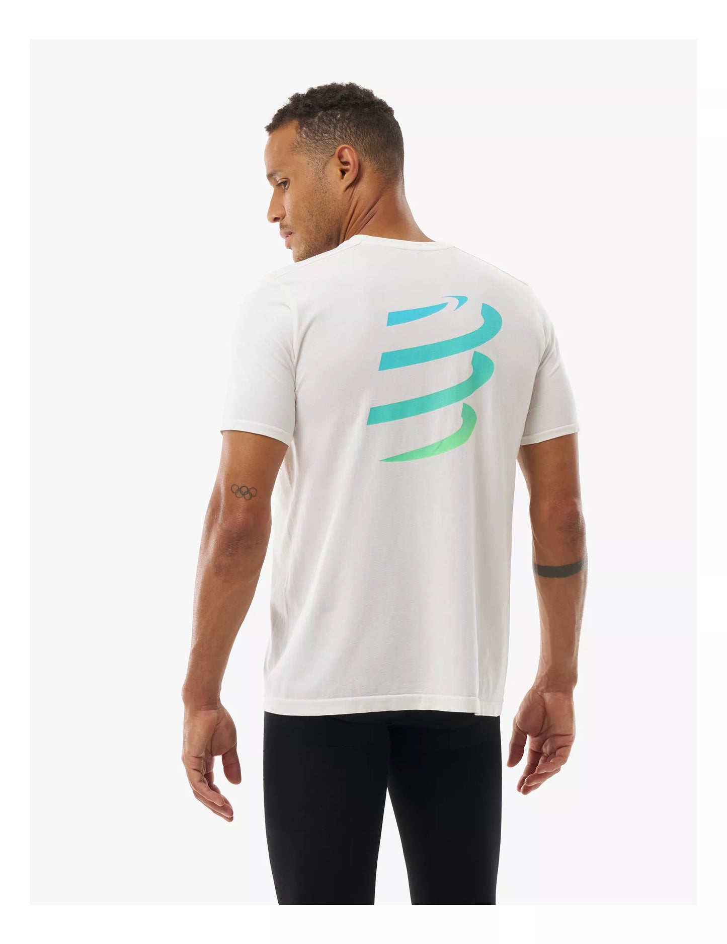 Áo chạy bộ Nam Compressport Podium SS Tshirt - Trắng (Star/White)