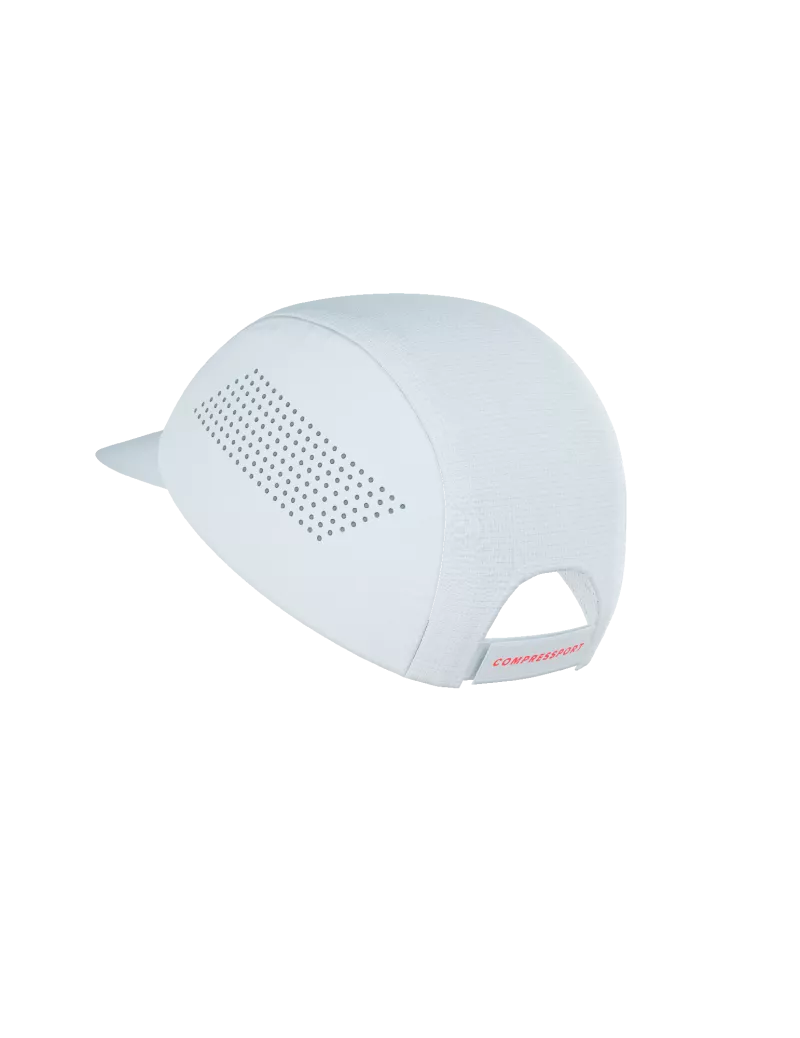 Mũ Chạy Bộ Compressport Pro Racing Cap IRONMAN 2026 - Trắng/Đỏ Neon