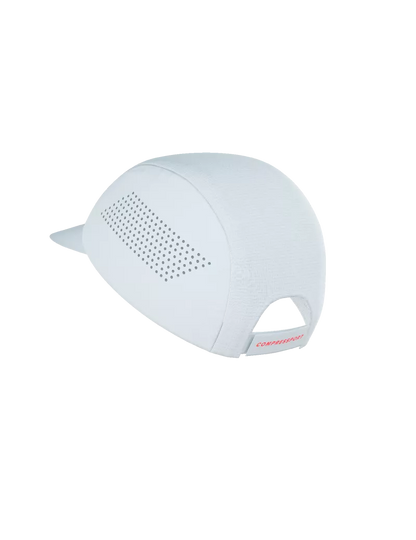 Mũ Chạy Bộ Compressport Pro Racing Cap IRONMAN 2026 - Trắng/Đỏ Neon