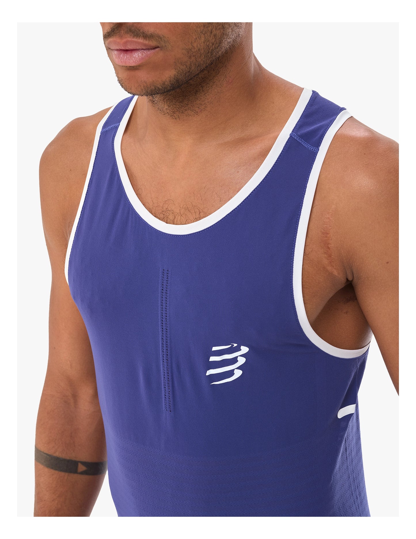 Áo Chạy Bộ Nam Compressport Pro Racing Singlet - Orient Blue