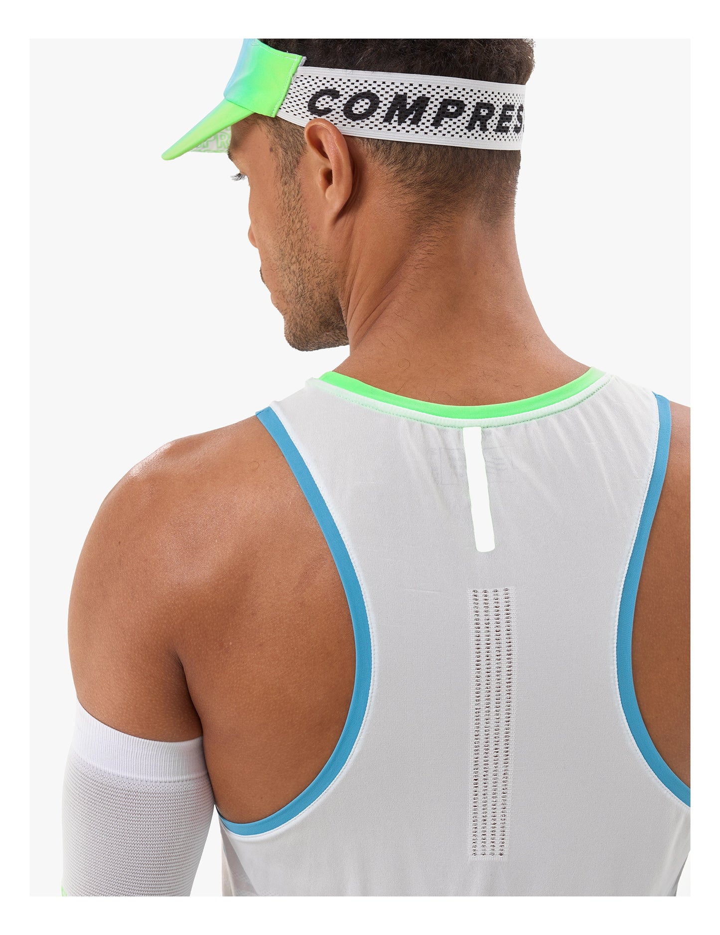 Áo Chạy Bộ Nam Compressport Pro Racing Singlet - Trắng (Star/White)