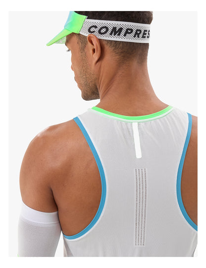Áo Chạy Bộ Nam Compressport Pro Racing Singlet - Trắng (Star/White)