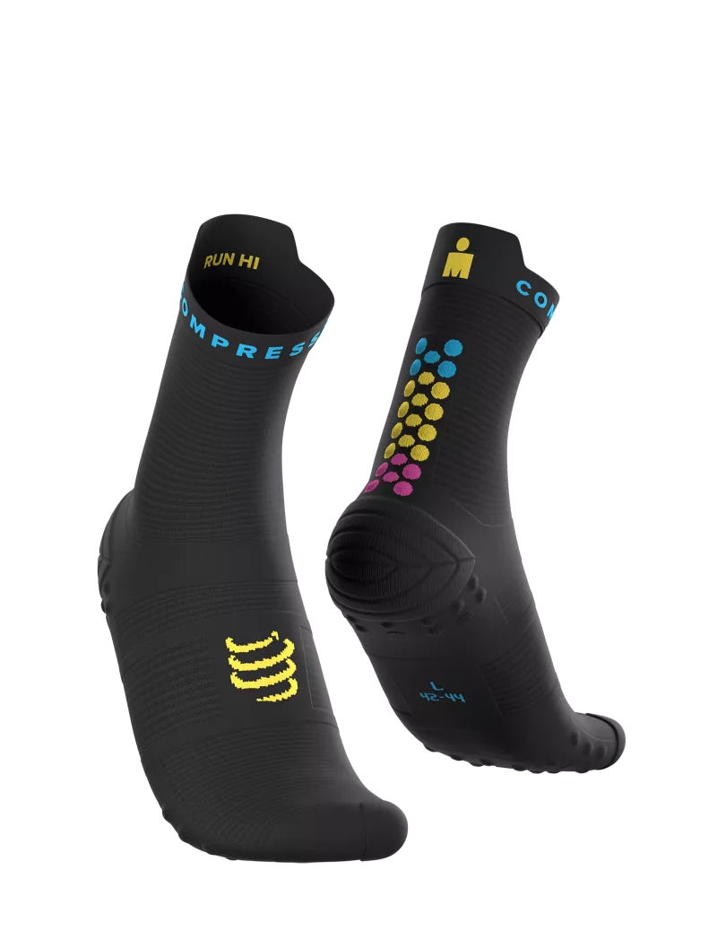 Tất Chạy Bộ Compressport Pro Racing Socks v4.0 Run High IRONMAN 2026 - Đen