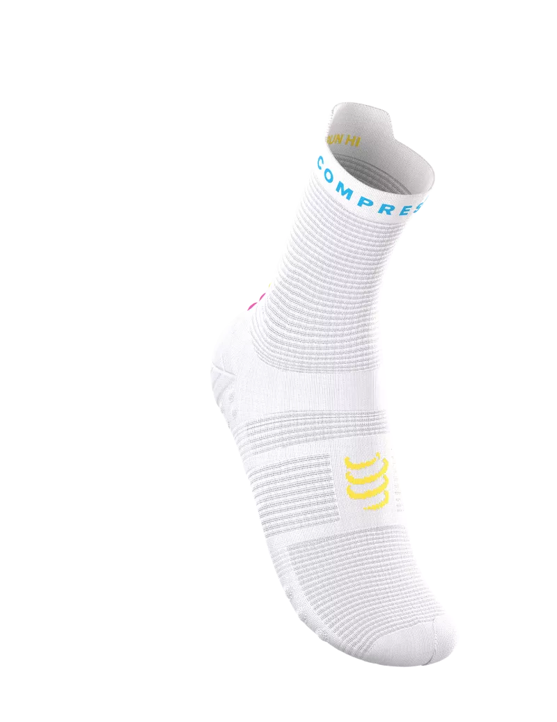 Tất Chạy Bộ Compressport Pro Racing Socks v4.0 Run High IRONMAN 2026 - Trắng