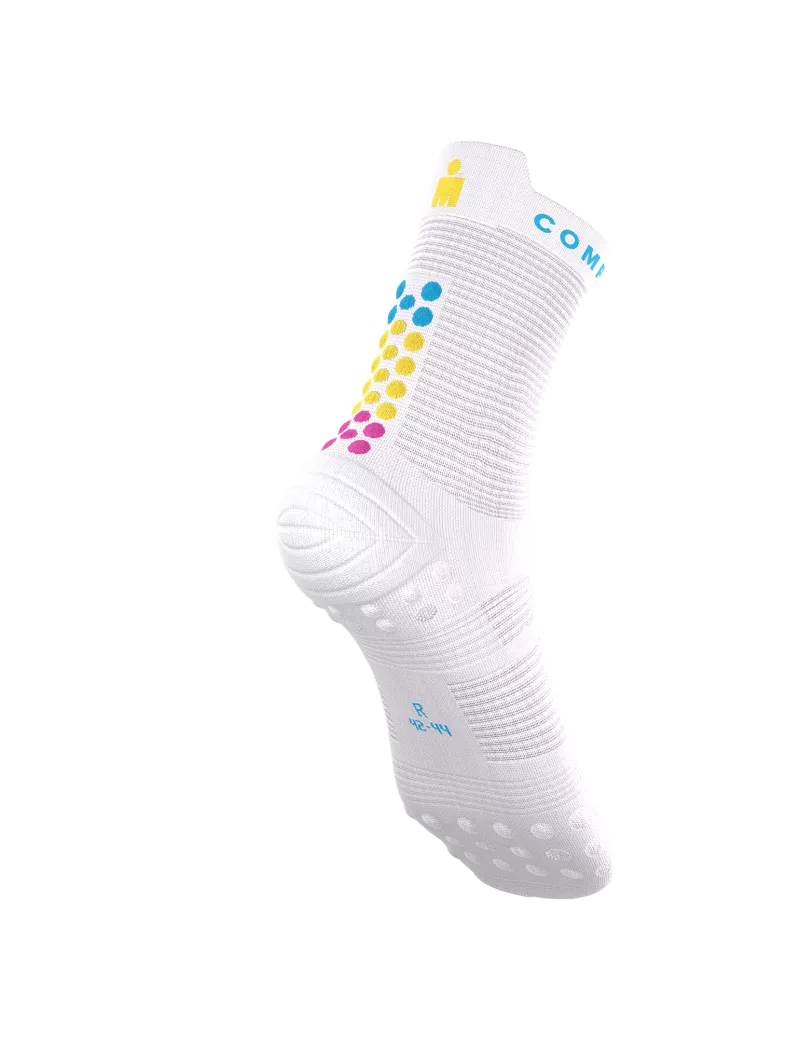 Tất Chạy Bộ Compressport Pro Racing Socks v4.0 Run High IRONMAN 2026 - Trắng