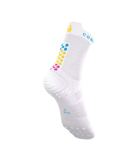 Tất Chạy Bộ Compressport Pro Racing Socks v4.0 Run High IRONMAN 2026 - Trắng