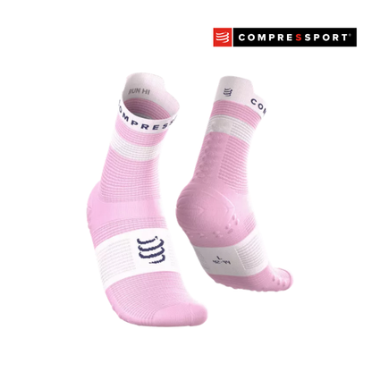 Tất Chạy Bộ Compressport Pro Racing Socks v4.0 Run High - Hồng Orchid (Orchid/White)