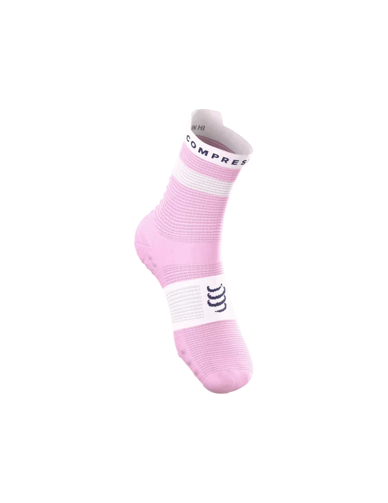 Tất Chạy Bộ Compressport Pro Racing Socks v4.0 Run High - Hồng Orchid (Orchid/White)