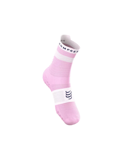 Tất Chạy Bộ Compressport Pro Racing Socks v4.0 Run High - Hồng Orchid (Orchid/White)
