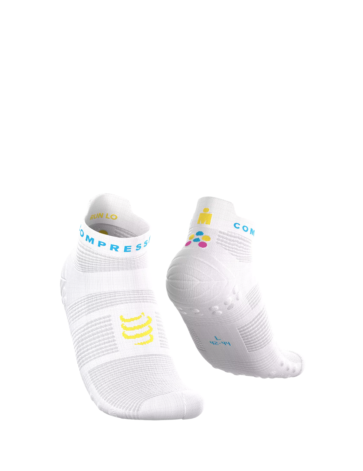 Tất Chạy Bộ Compressport Pro Racing Socks v4.0 Run Low IRONMAN 2026 - Trắng
