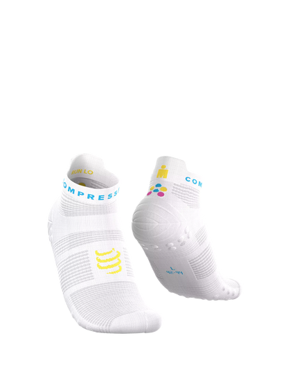 Tất Chạy Bộ Compressport Pro Racing Socks v4.0 Run Low IRONMAN 2026 - Trắng