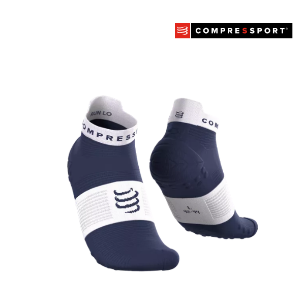 Tất Chạy Bộ Compressport Pro Racing Socks v4.0 Run Low - Xanh/Đen